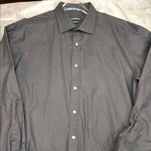 Bugatchi Black Casual Shirt with Pointed Collar